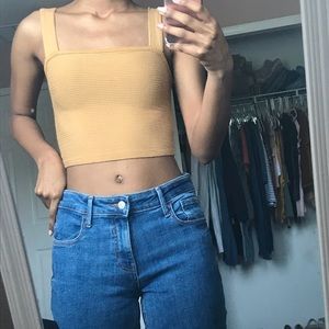 Mustard yellowish cropped cami